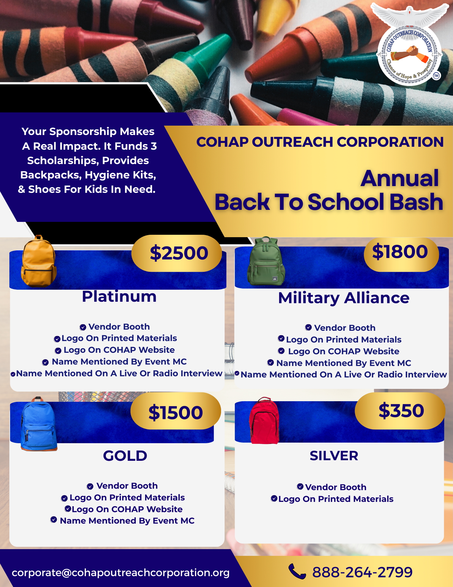 Annual Back 2 School Sponsorship Package
