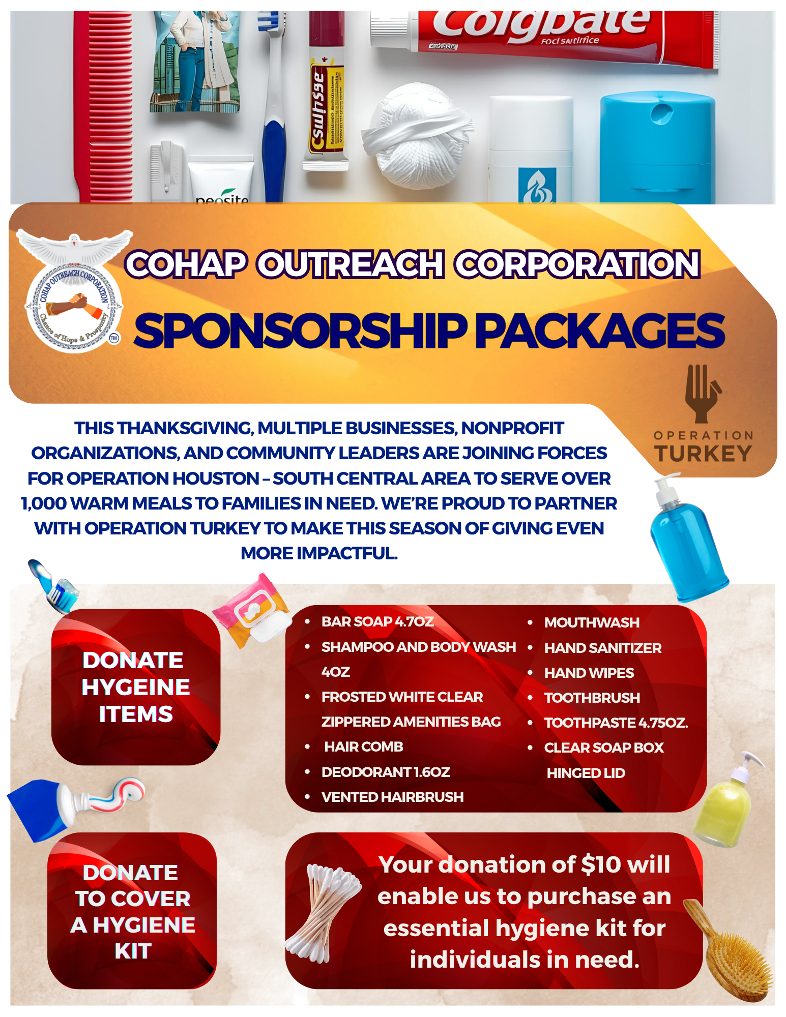 Hygiene Kits Sponsorship Package